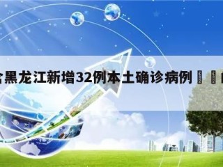 包含黑龙江新增32例本土确诊病例㊙️的词条